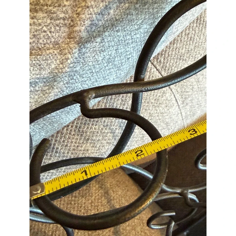 Wrought Iron Scroll Wall Candle/Flower Pot Holder Black Metal Sconce 18